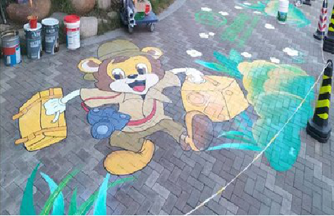 宁洱夏季画地面彩绘会遇到的问题