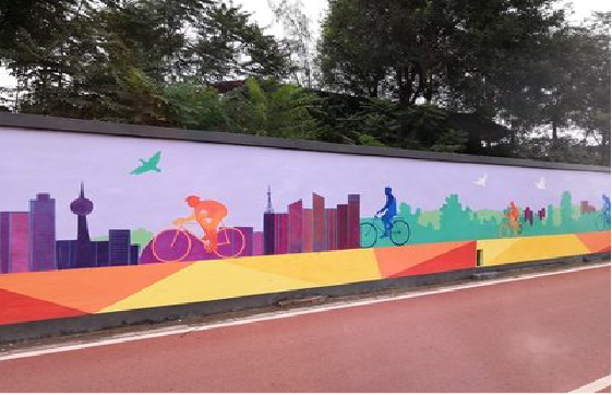 宁洱墙体彩绘-围墙