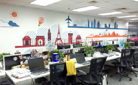 宁洱教你设计办公室墙绘的方法。