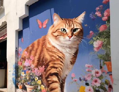 宁洱自己绘制有个性的手绘墙