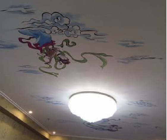 宁洱如何快速绘制天花板上的手绘墙？